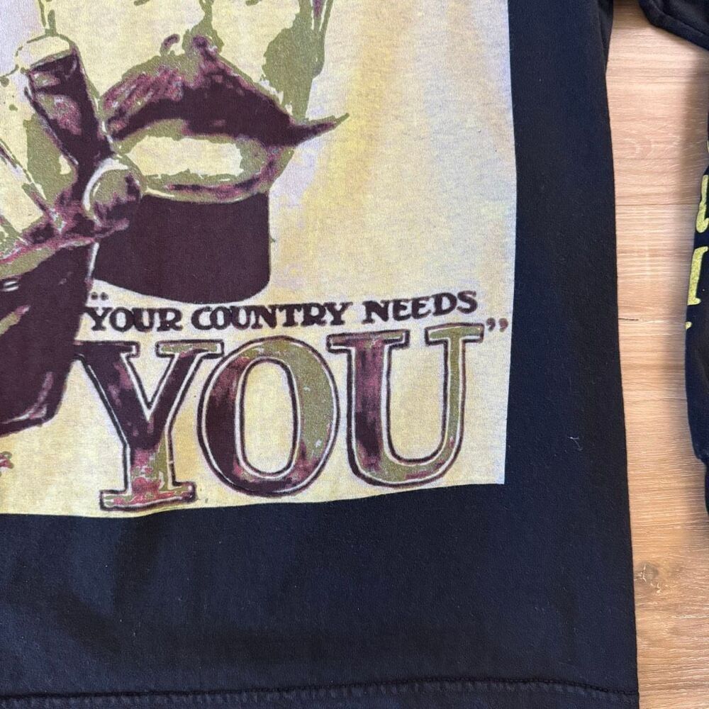 Vintage Sham 69 Your Country Needs You Long Sleeve Black Shirt Size M UK Punk - Picture 3 of 5